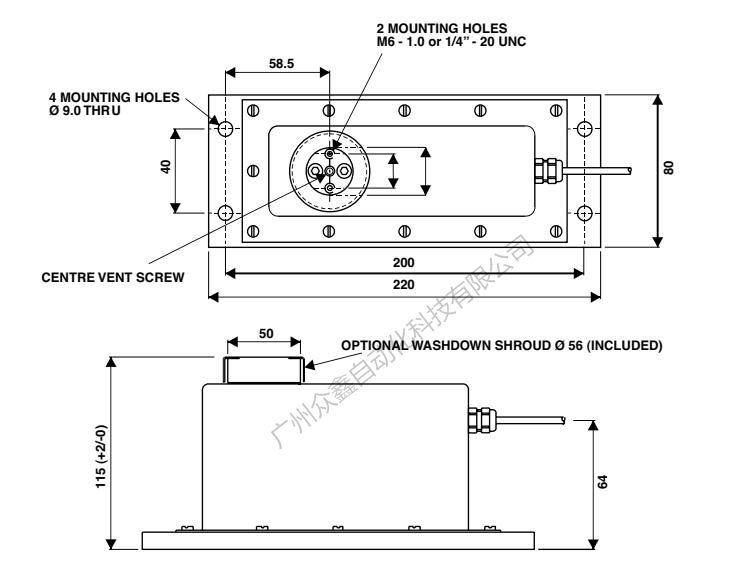 美國(guó)特迪亞 240-50kg稱重傳感器產(chǎn)品尺寸