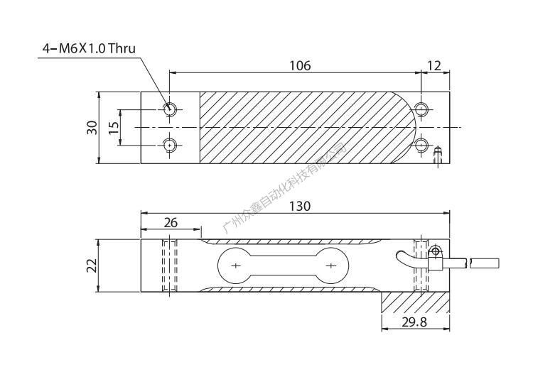 韓國(guó)凱士CAS稱重傳感器 BCL-6L稱重傳感器產(chǎn)品尺寸